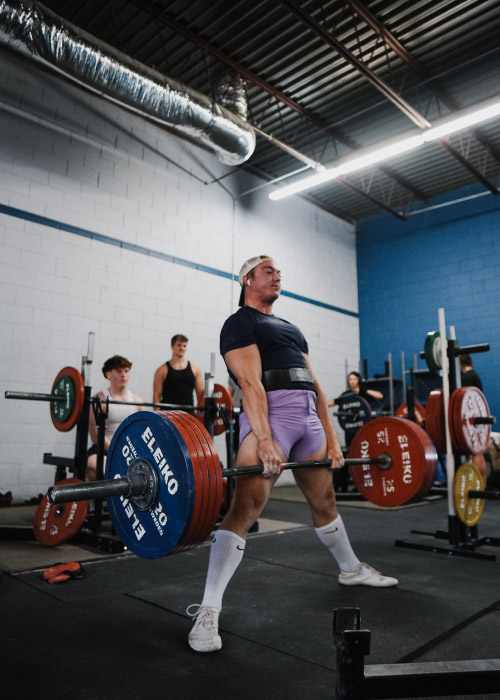 Man deadlifting at Kilo Strength